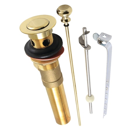 Kingston Brass PopUp Drain with Overflow, Polished Brass KB2002
